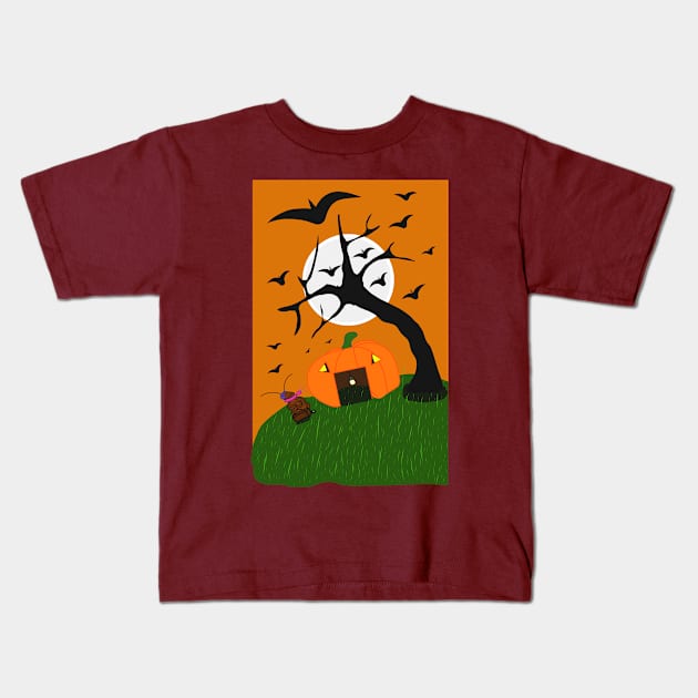 Halloween Kids T-Shirt by Sshirart